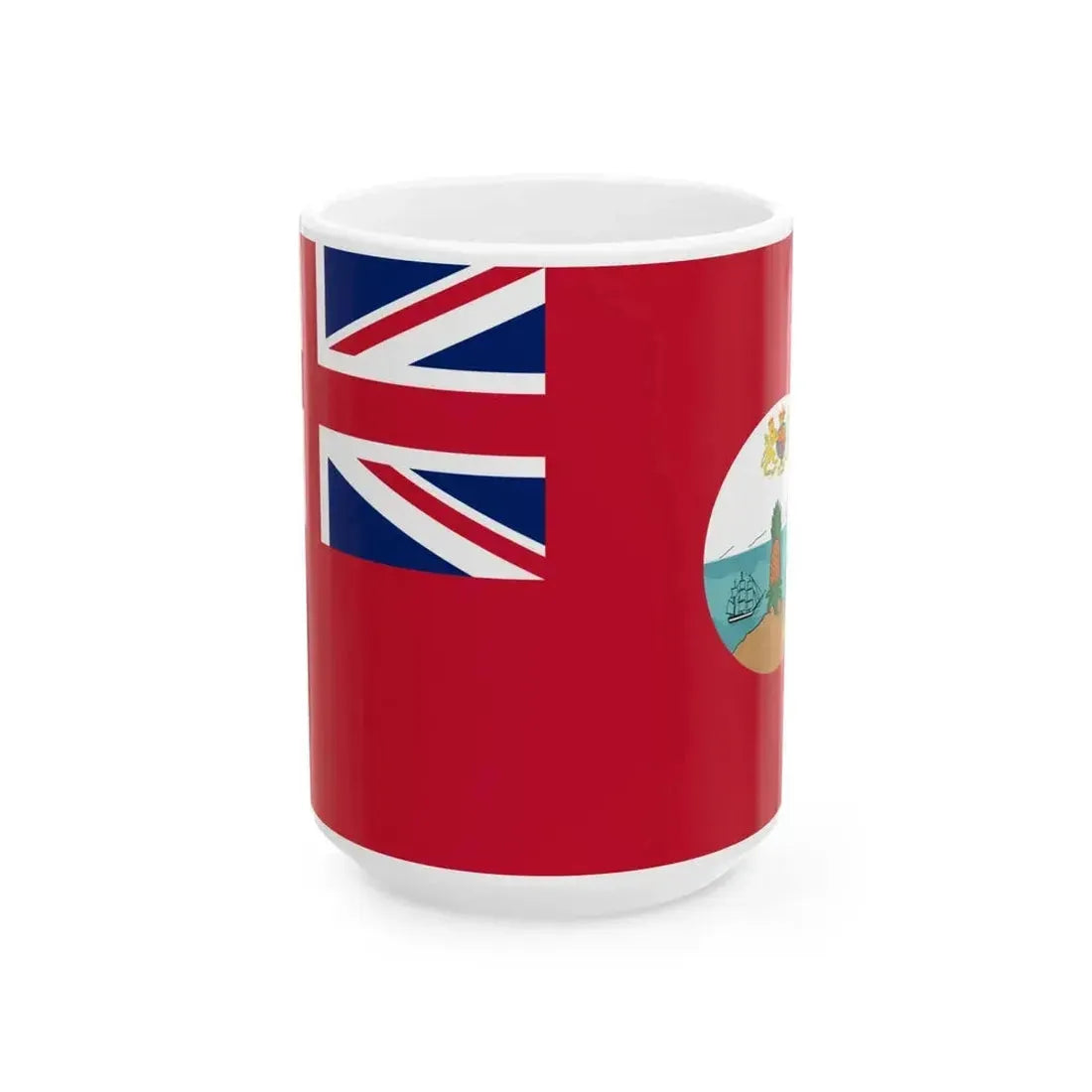 Civil Ensign of Leeward Islands 1952-1958 (Antigua and Barbuda) White Coffee Mug 15oz - Go Mug Yourself