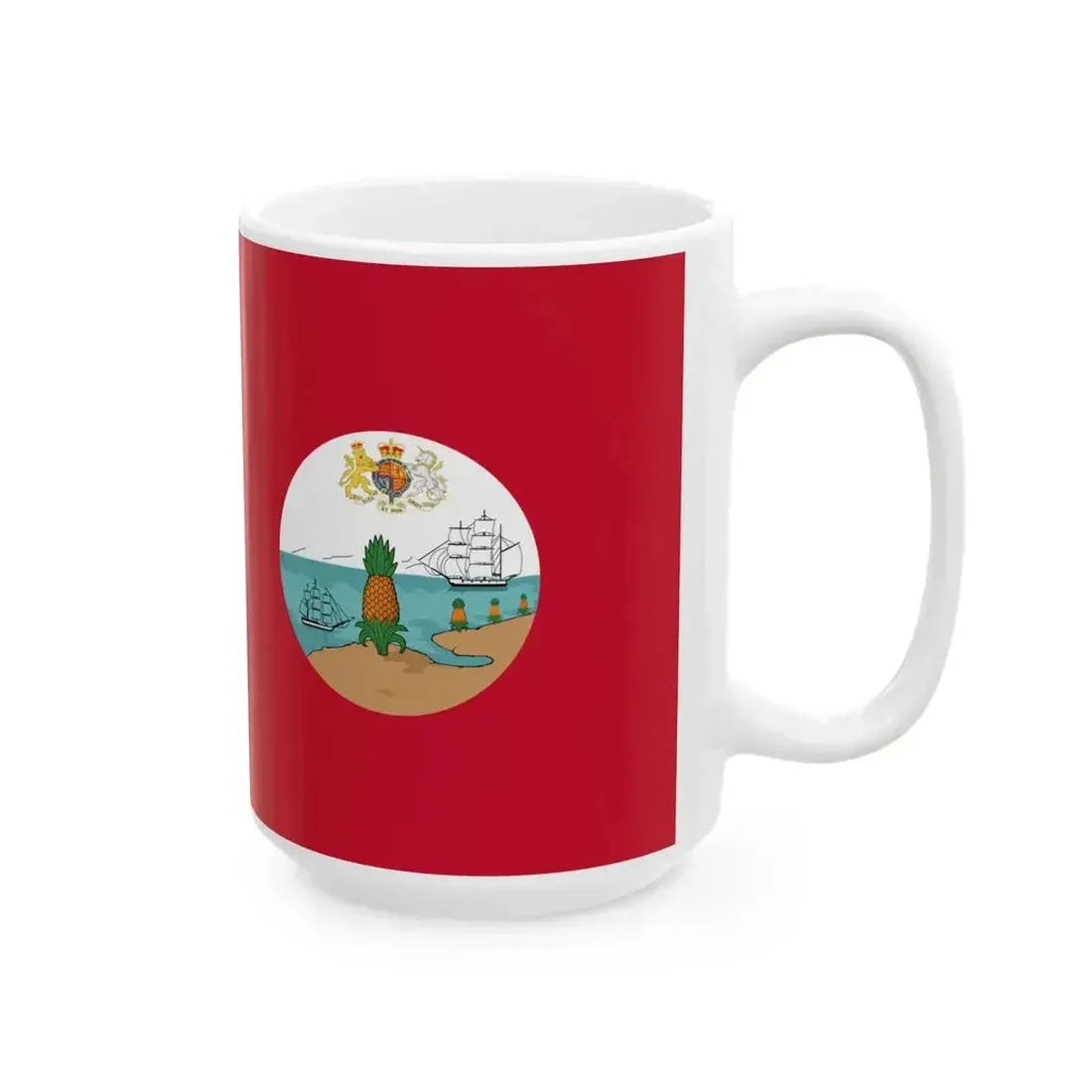 Civil Ensign of Leeward Islands 1952-1958 (Antigua and Barbuda) White Coffee Mug - Go Mug Yourself
