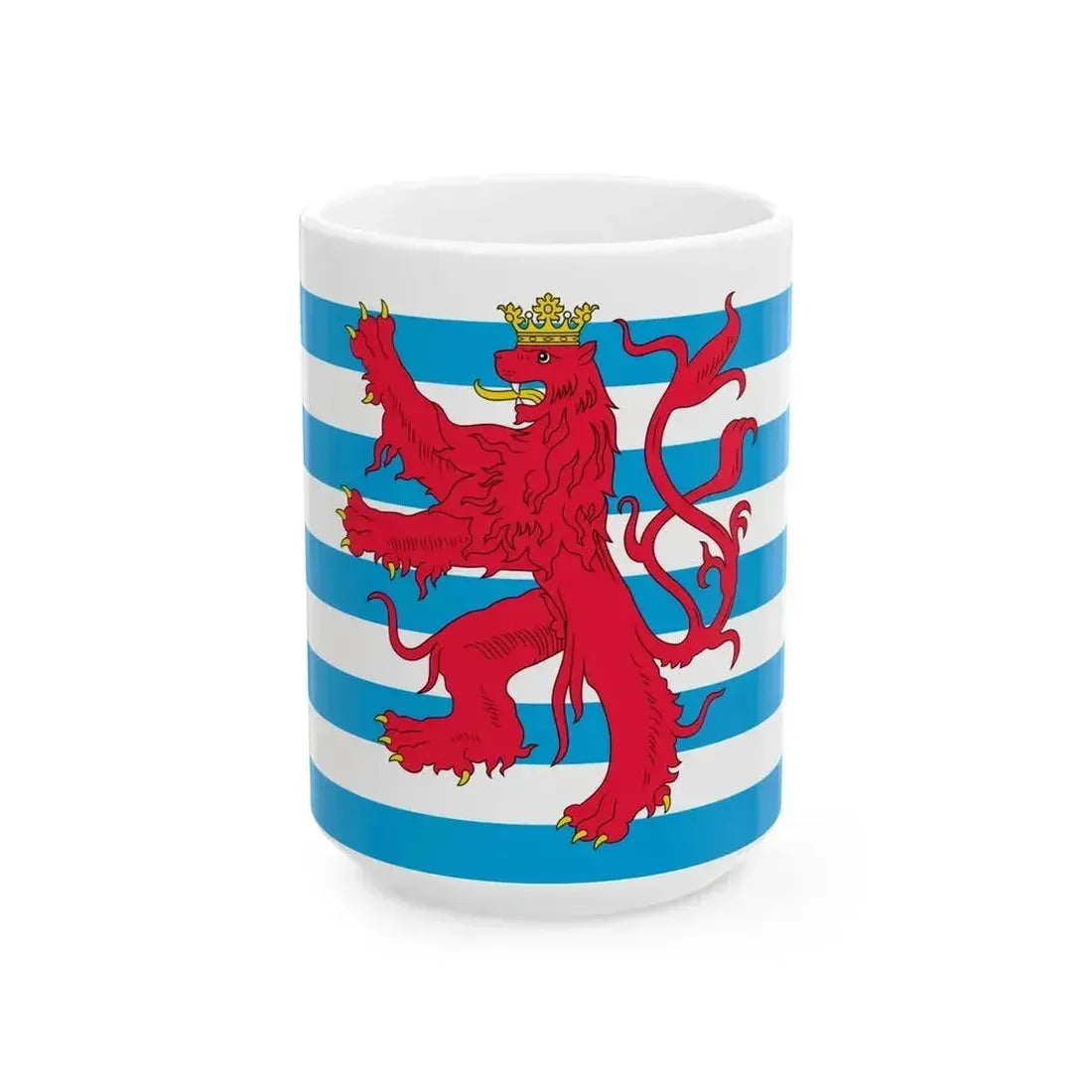 Civil Ensign of Luxembourg 3-2 (Luxembourg) White Coffee Mug 15oz - Go Mug Yourself