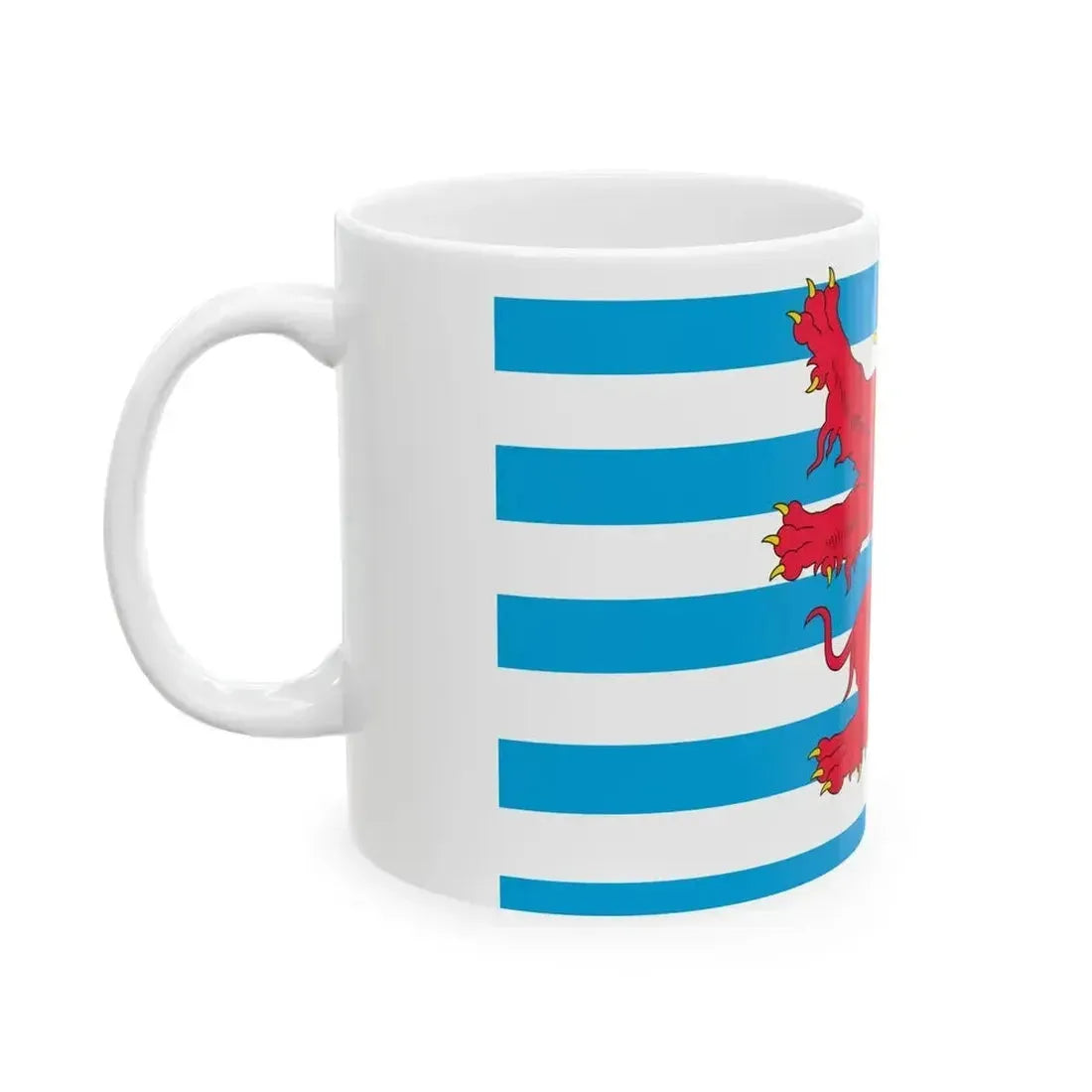 Civil Ensign of Luxembourg 3-2 (Luxembourg) White Coffee Mug - Go Mug Yourself