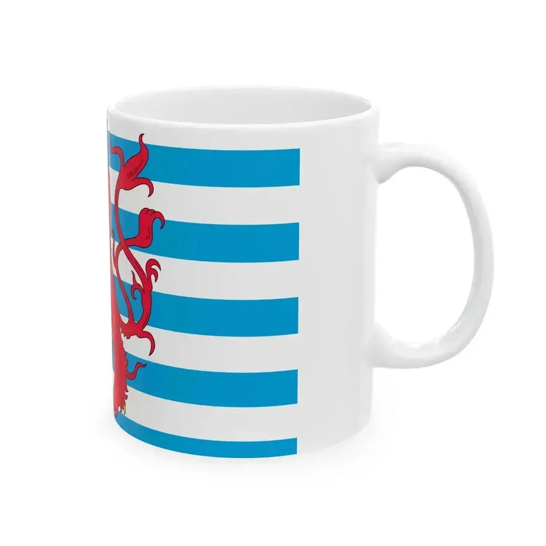 Civil Ensign of Luxembourg 3-2 (Luxembourg) White Coffee Mug - Go Mug Yourself