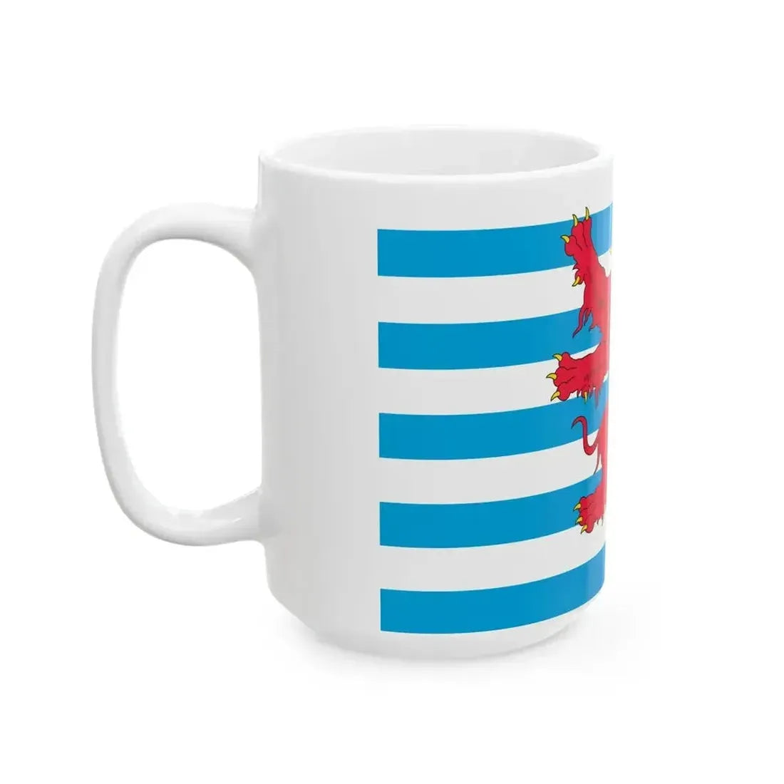 Civil Ensign of Luxembourg 3-2 (Luxembourg) White Coffee Mug - Go Mug Yourself