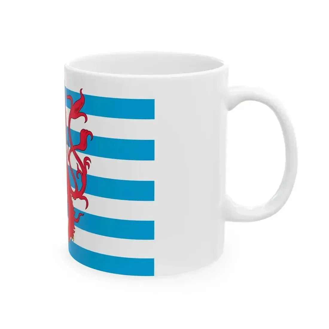 Civil Ensign of Luxembourg (Luxembourg) White Coffee Mug - Go Mug Yourself