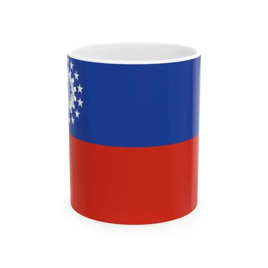 Civil Ensign of Myanmar 1974-2010 (Myanmar) White Coffee Mug 11oz - Go Mug Yourself