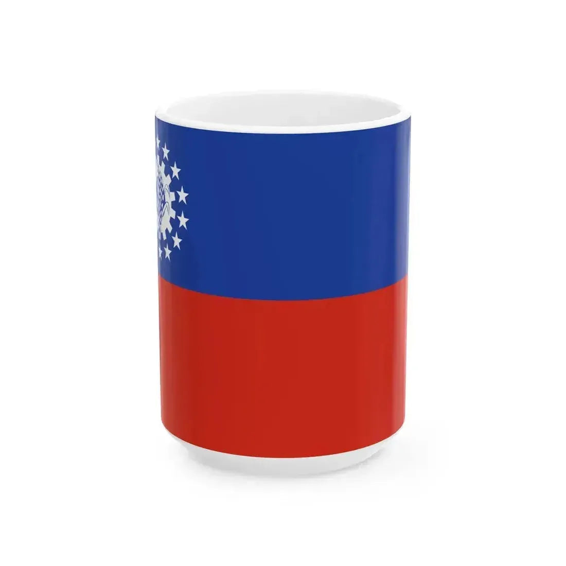 Civil Ensign of Myanmar 1974-2010 (Myanmar) White Coffee Mug 15oz - Go Mug Yourself