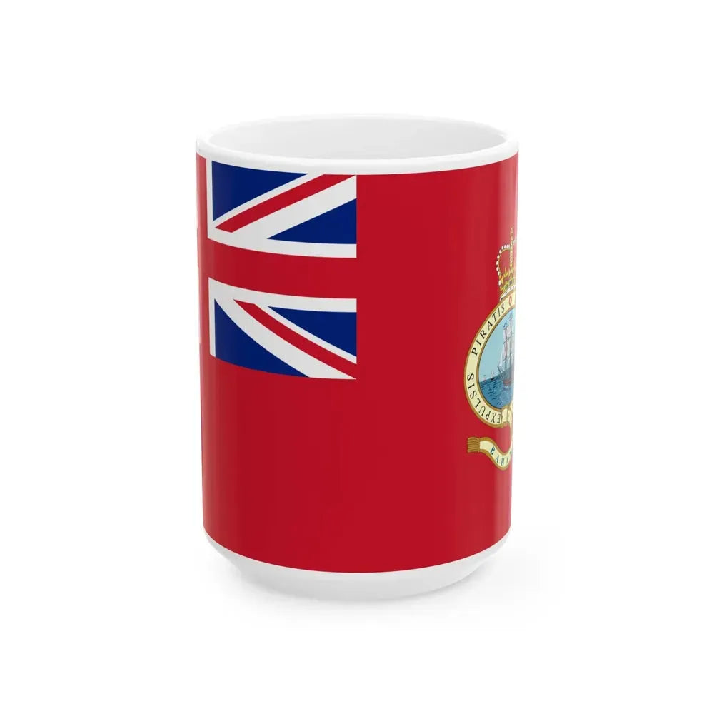 Civil Ensign of the Bahamas 1964-1973 (Bahamas) White Coffee Mug 15oz - Go Mug Yourself