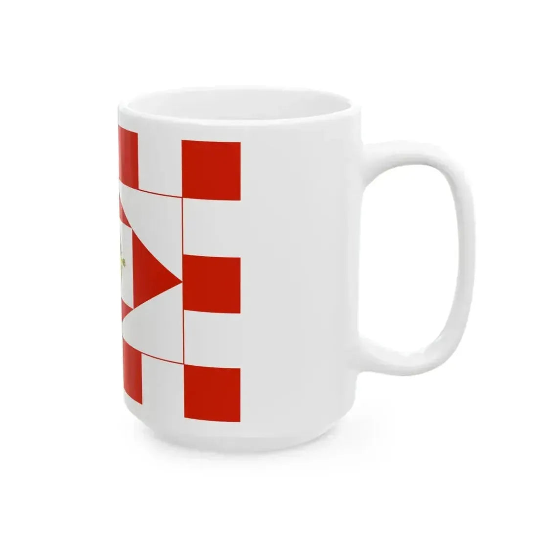 Civil Ensign of the Duchy of Parma Piacenza and Guastalla 1815-1847 (Italy) White Coffee Mug - Go Mug Yourself