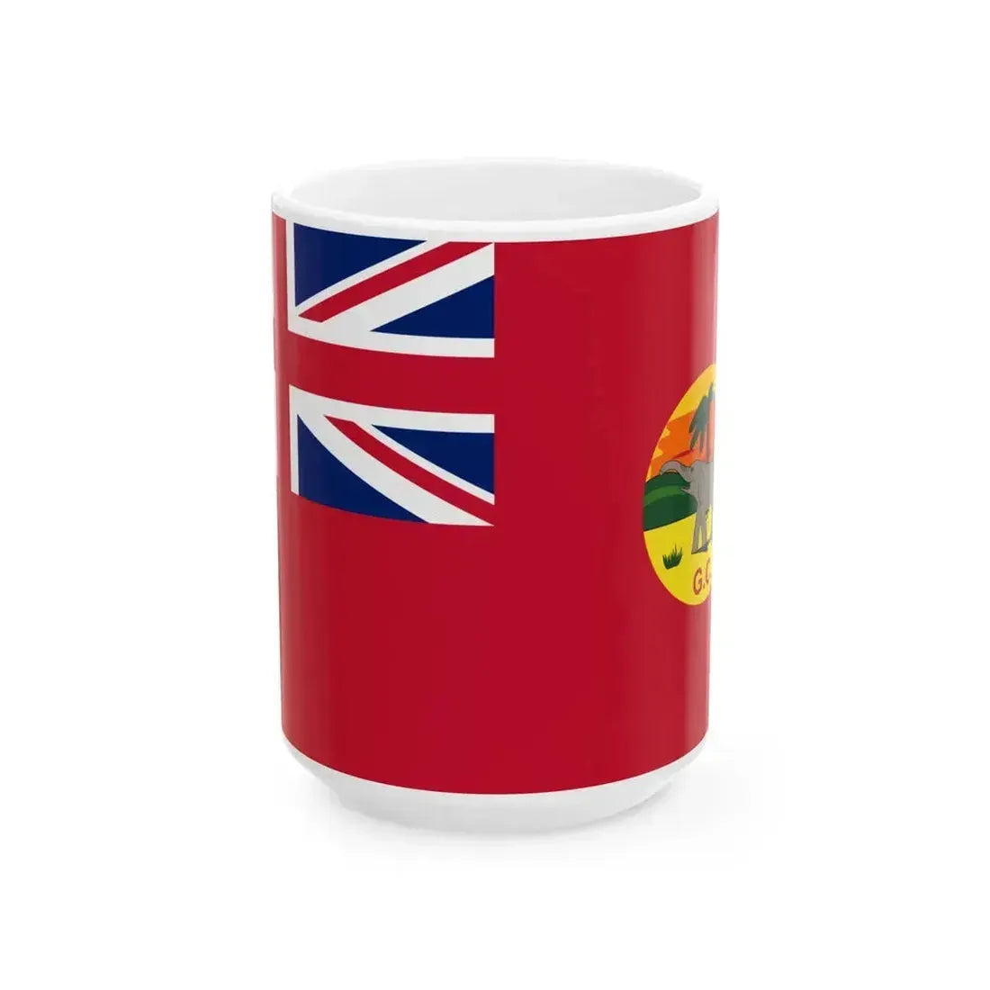 Civil Ensign of the Gold Coast 1877-1957 (Ghana) White Coffee Mug 15oz - Go Mug Yourself