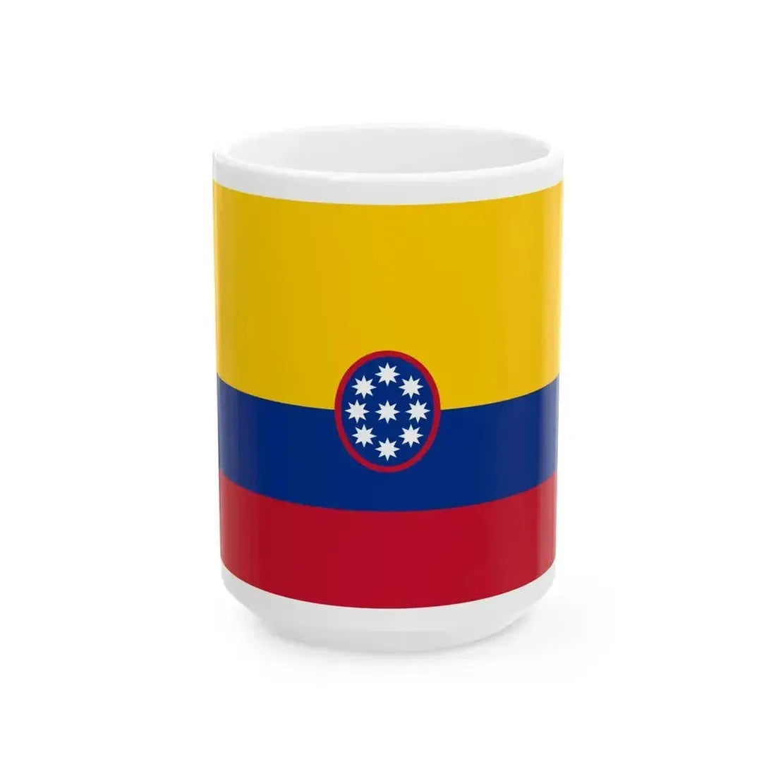 Civil ensign of United States of Colombia (Colombia) White Coffee Mug 15oz - Go Mug Yourself