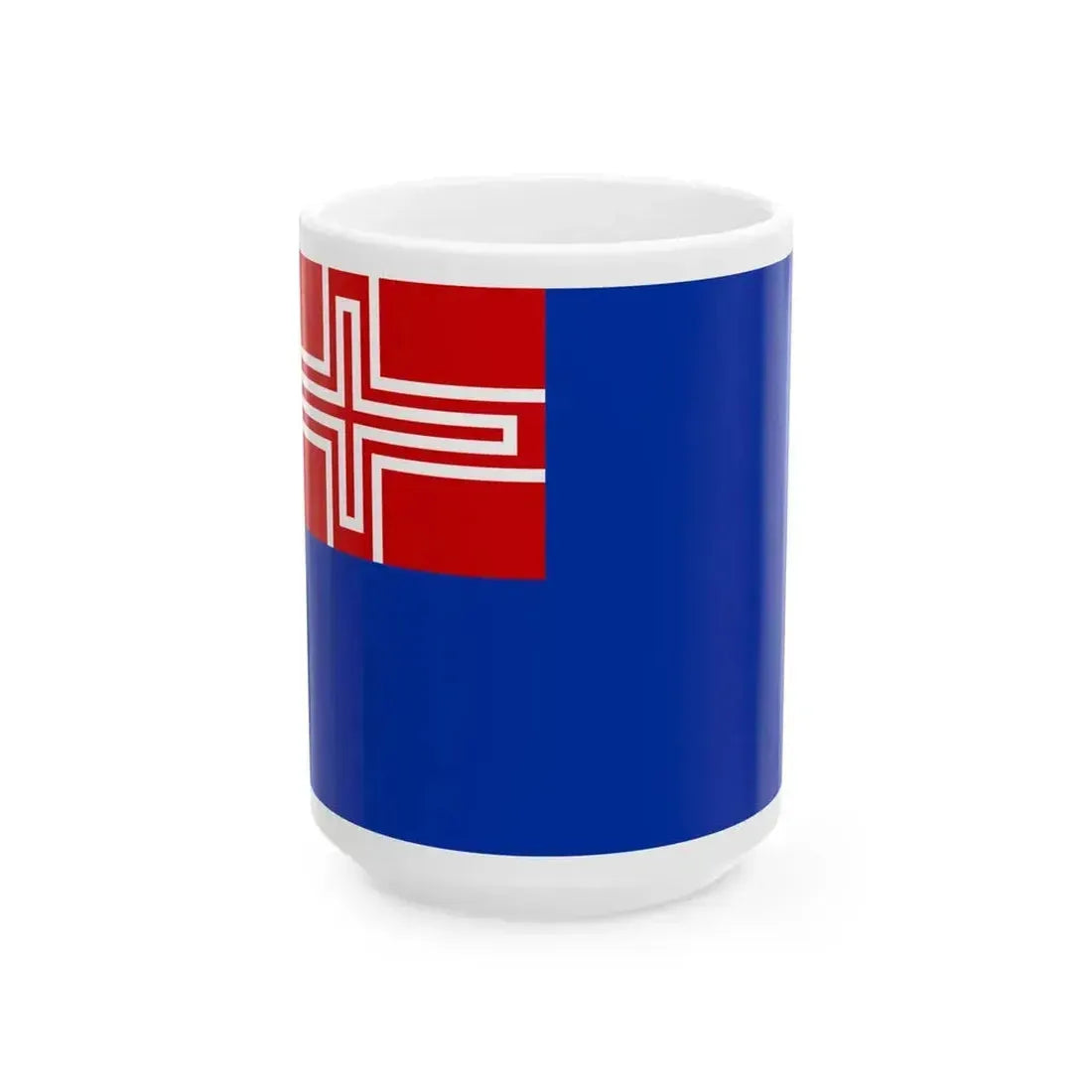 Civil Flag and Civil Ensign of the Kingdom of Sardinia 1816-1848 (Italy) White Coffee Mug 15oz - Go Mug Yourself
