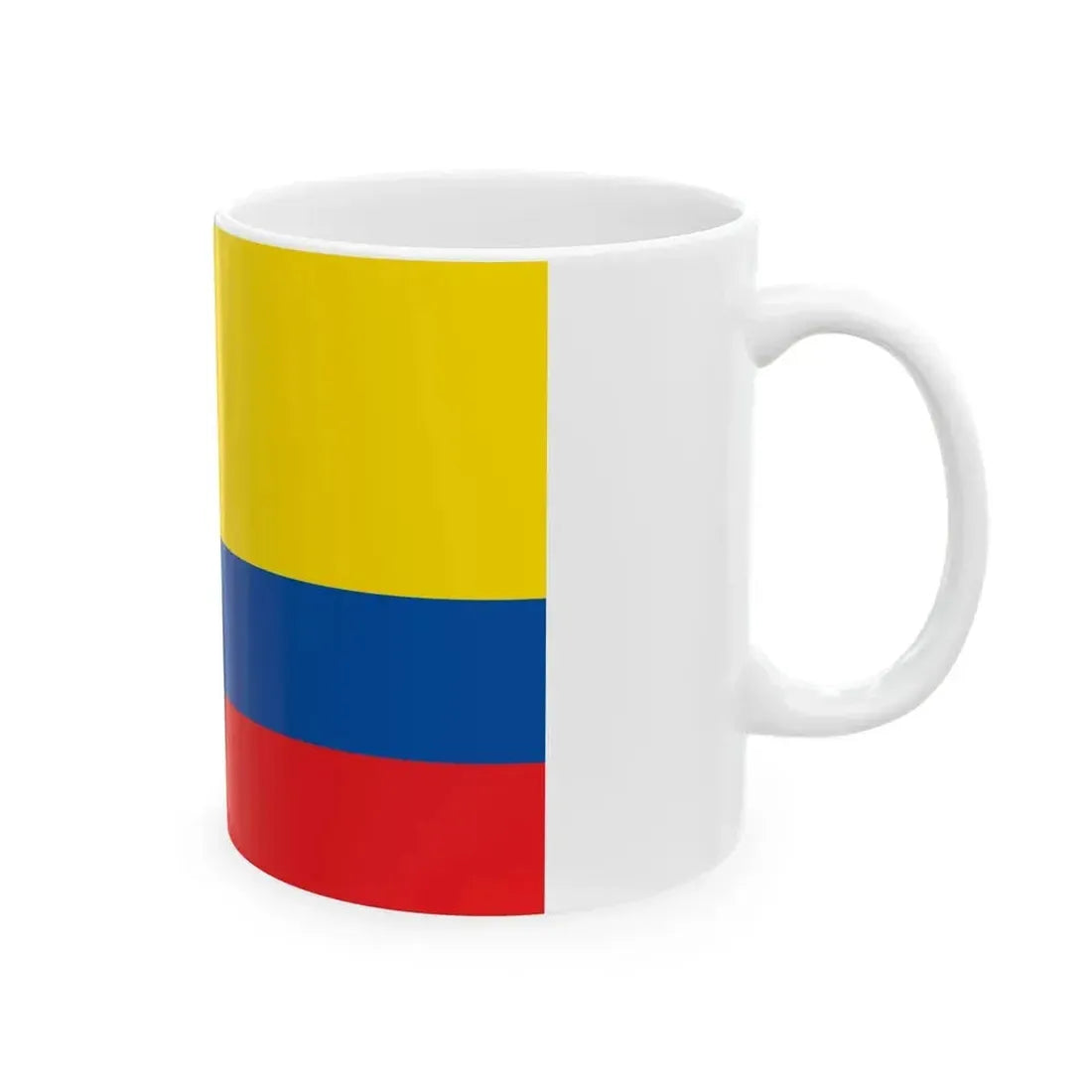 Civil flag and ensign of Ecuador (Ecuador) White Coffee Mug - Go Mug Yourself