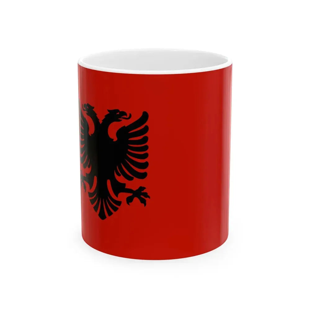 Civil Flag of Albania 1943-1944 (Albania) White Coffee Mug 11oz - Go Mug Yourself