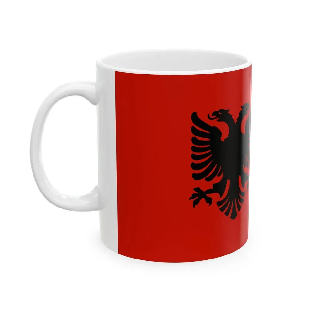 Civil Flag of Albania 1943-1944 (Albania) White Coffee Mug - Go Mug Yourself