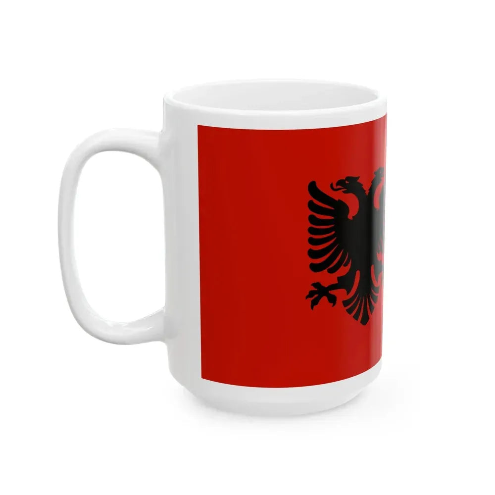 Civil Flag of Albania 1943-1944 (Albania) White Coffee Mug - Go Mug Yourself