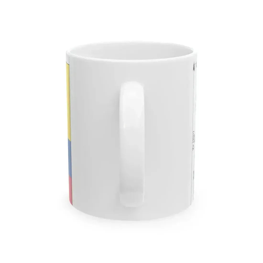 Civil flag of Colombia construction sheet (Colombia) White Coffee Mug - Go Mug Yourself