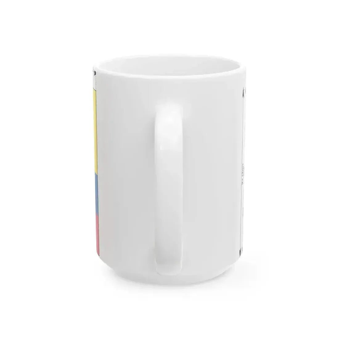 Civil flag of Colombia construction sheet (Colombia) White Coffee Mug - Go Mug Yourself