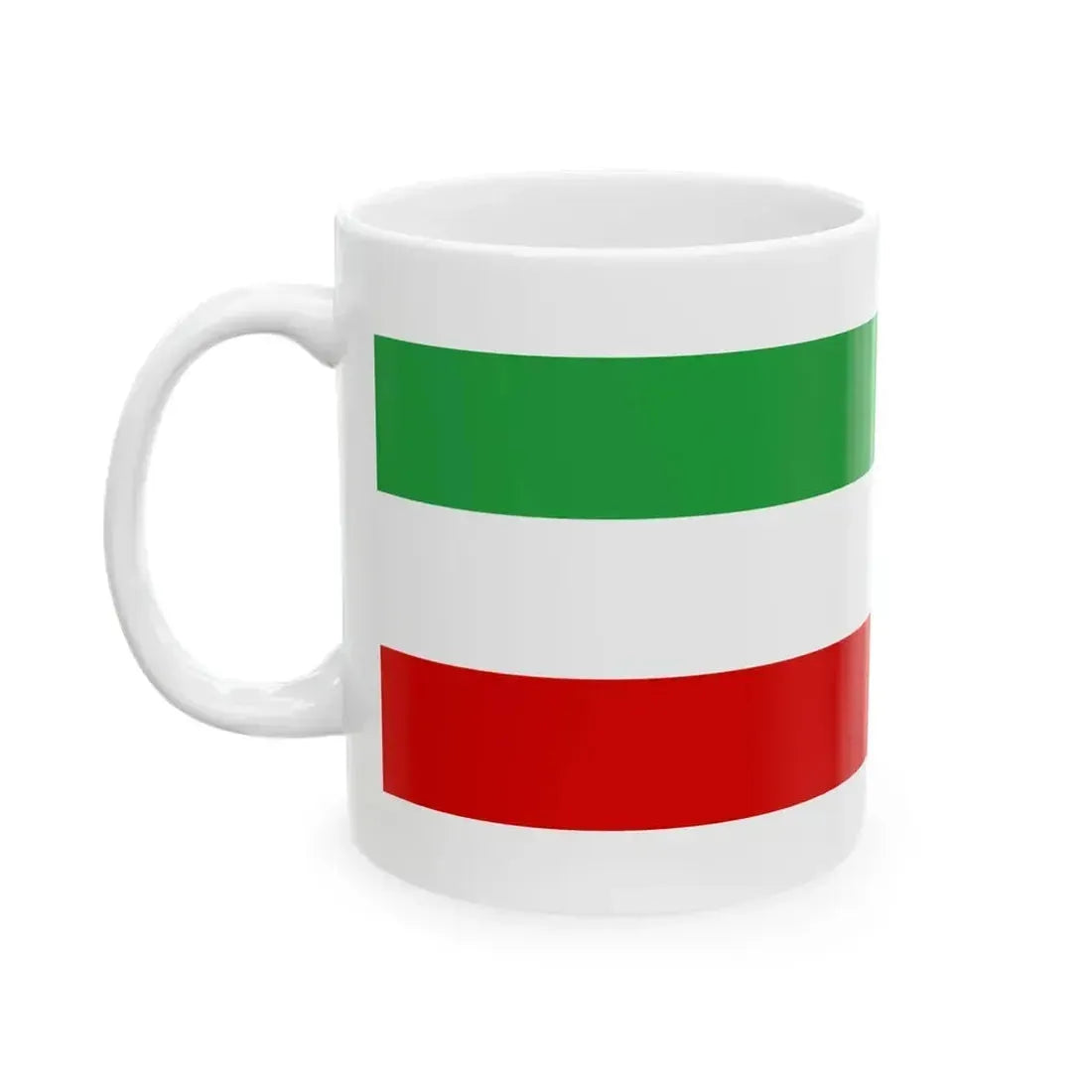 Civil flag of Iran 1933-1964 (Iran) White Coffee Mug - Go Mug Yourself