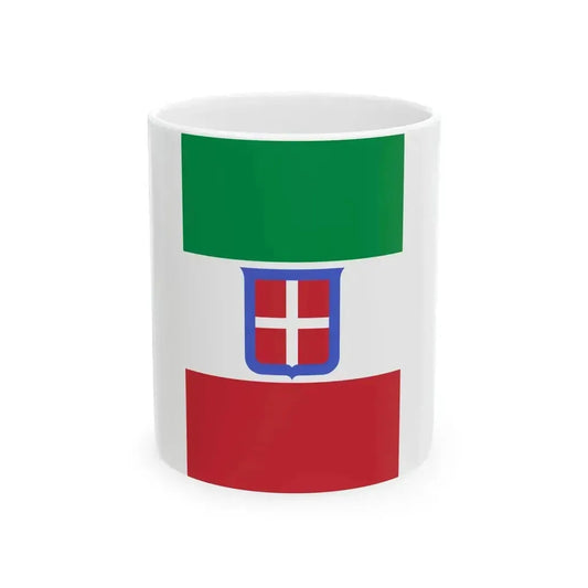 Civil flag of Italy 1861-1946 2 by 3 size hanging version (Eritrea) White Coffee Mug 11oz - Go Mug Yourself