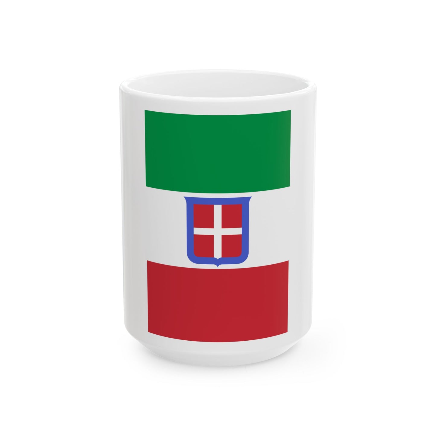 Civil flag of Italy 1861-1946 2 by 3 size hanging version (Eritrea) White Coffee Mug-15oz-Go Mug Yourself