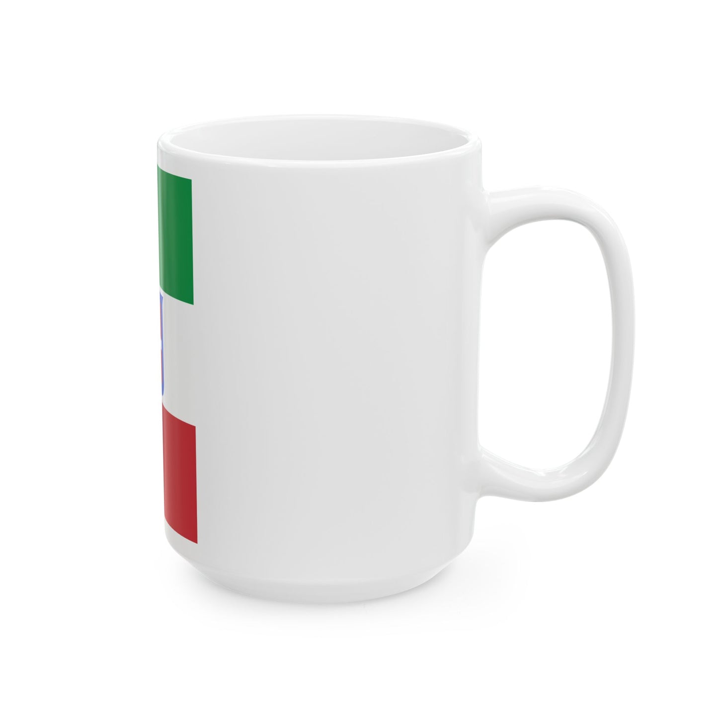 Civil flag of Italy 1861-1946 2 by 3 size hanging version (Eritrea) White Coffee Mug-Go Mug Yourself