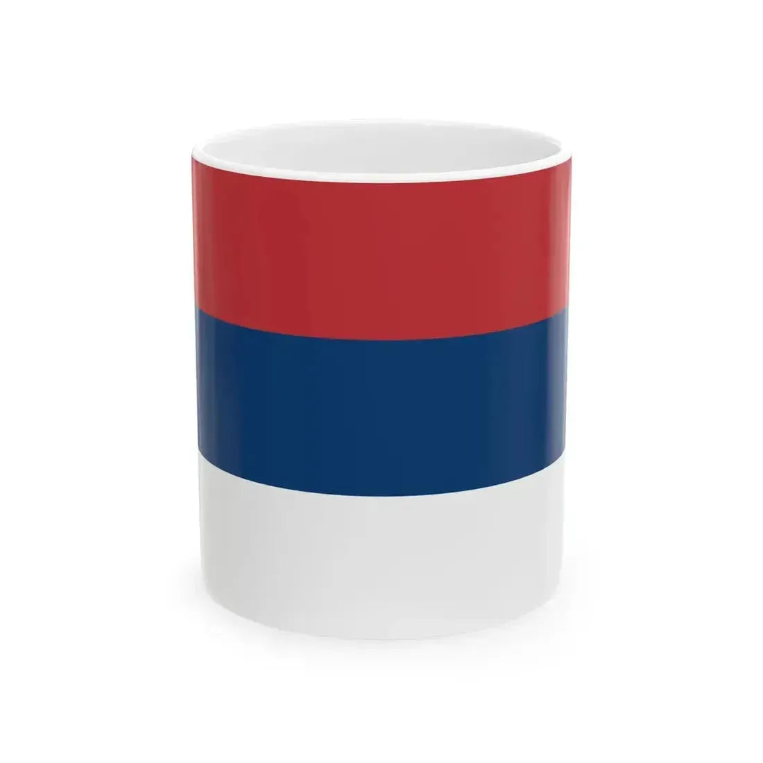 Civil flag of Serbia (Serbia) White Coffee Mug 11oz - Go Mug Yourself