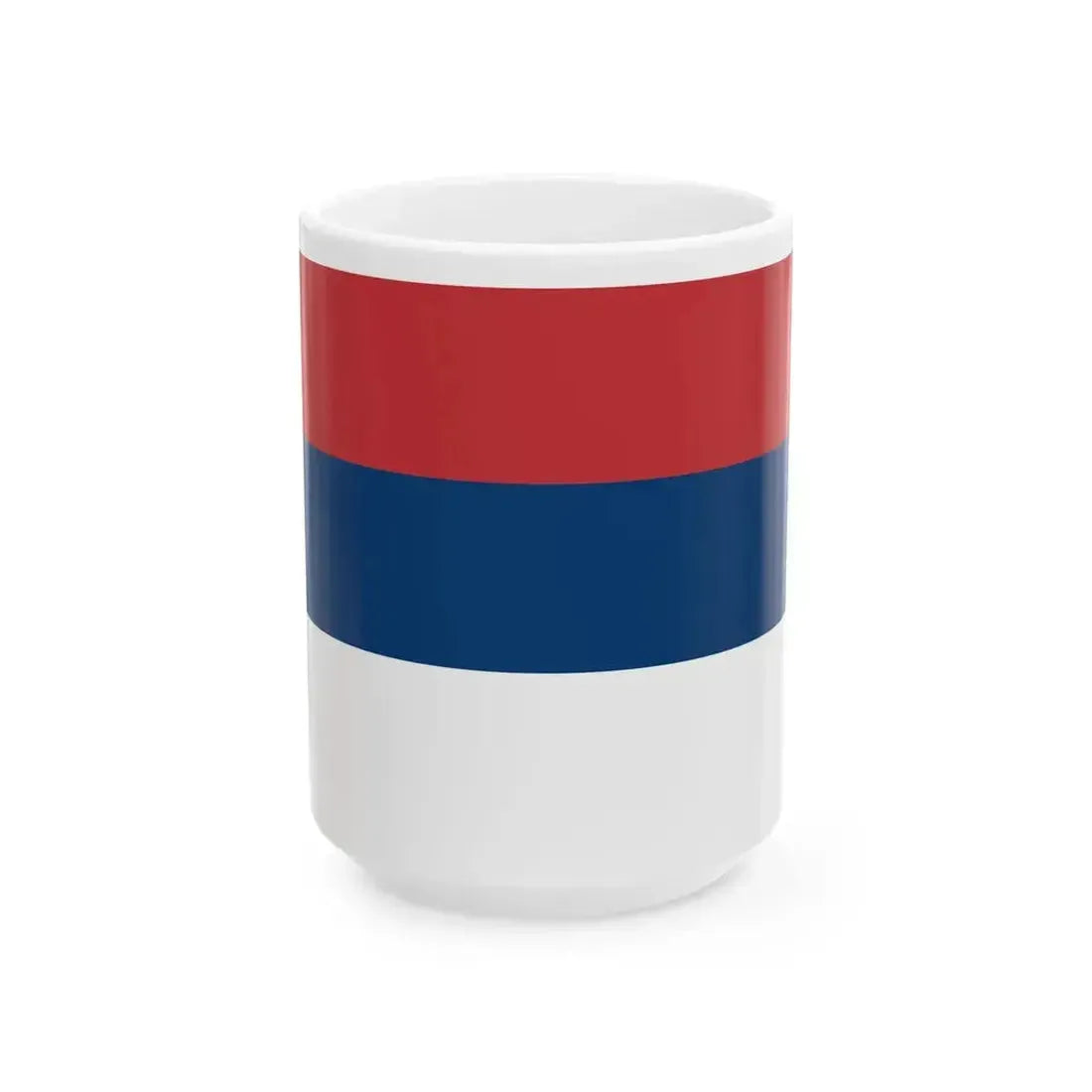 Civil flag of Serbia (Serbia) White Coffee Mug 15oz - Go Mug Yourself