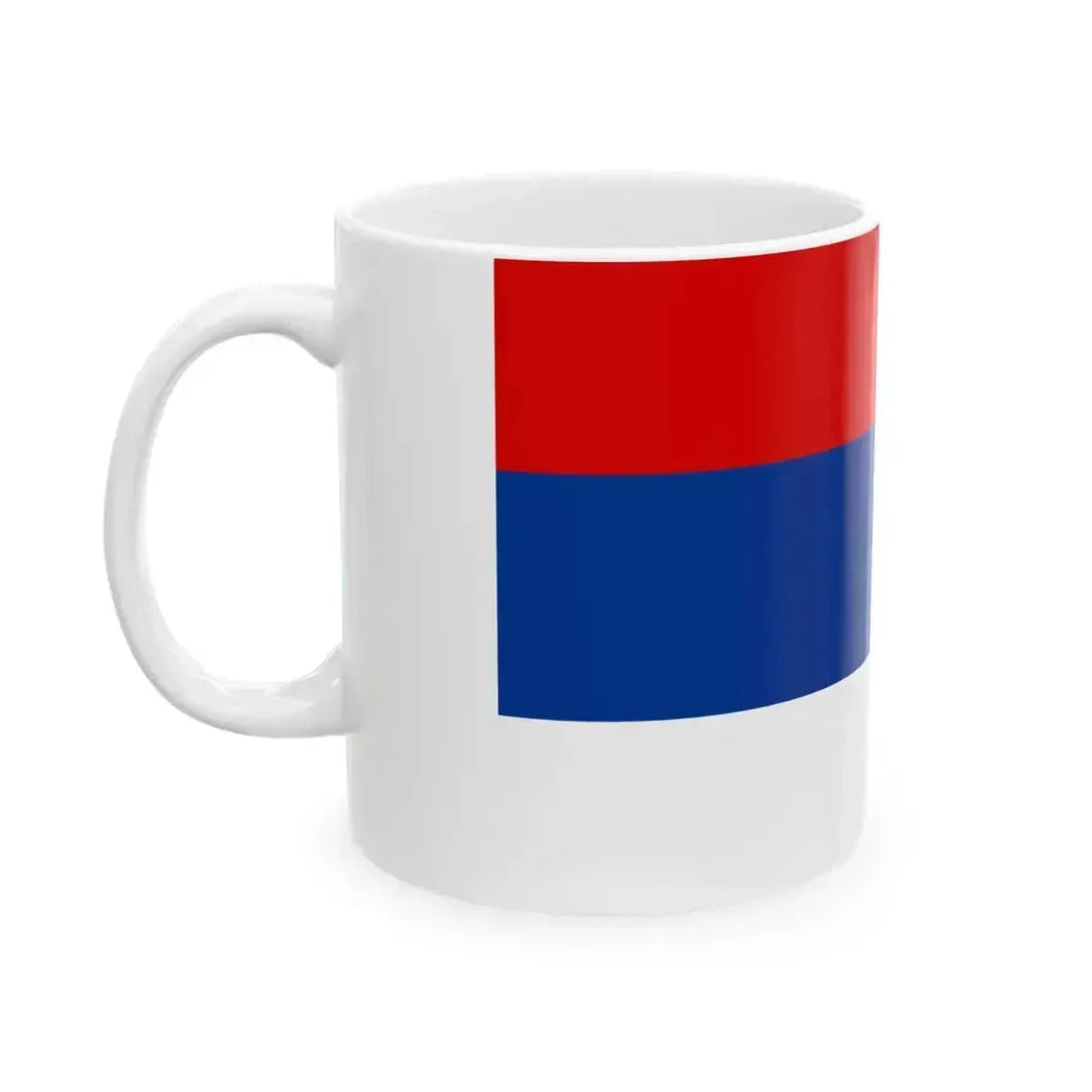 Civil Flag of Serbia variant (Serbia) White Coffee Mug - Go Mug Yourself