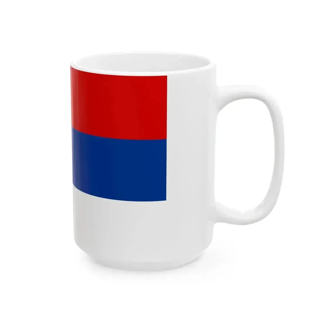 Civil Flag of Serbia variant (Serbia) White Coffee Mug - Go Mug Yourself