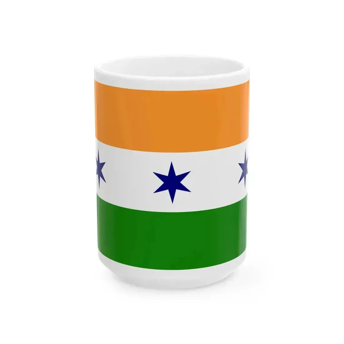 CJP-flag (India) White Coffee Mug 15oz - Go Mug Yourself