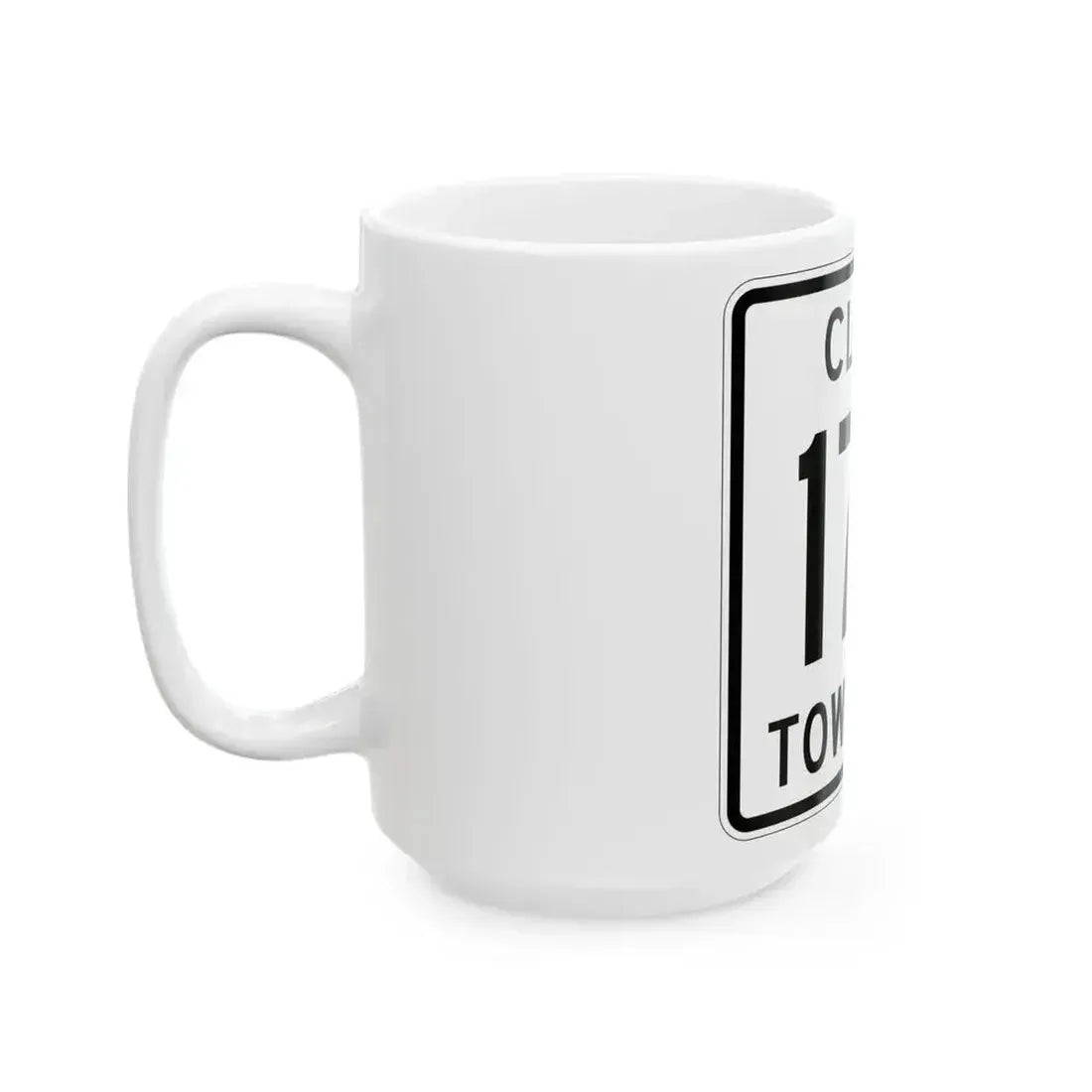 Clark Township Route 177 Holmes County Ohio (Ohio) (Road Sign) White Coffee Mug - Go Mug Yourself