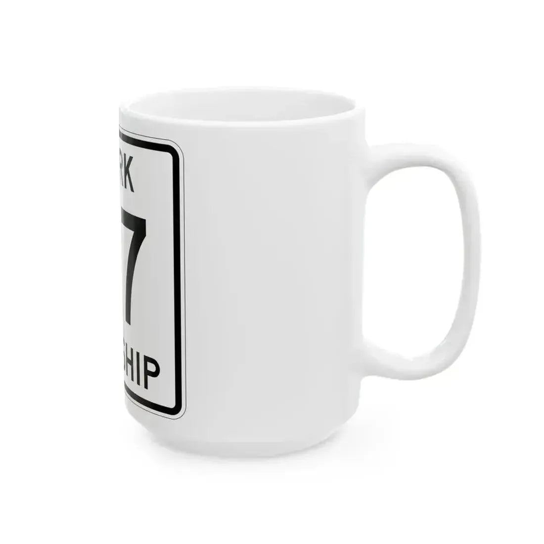 Clark Township Route 177 Holmes County Ohio (Ohio) (Road Sign) White Coffee Mug - Go Mug Yourself
