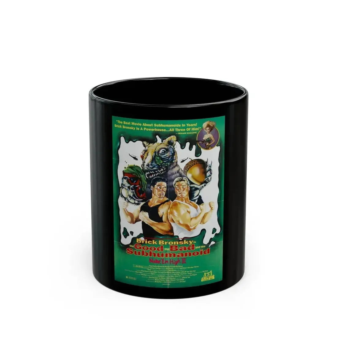 CLASS OF NUKE'EM HIGH 3 1994 Movie Poster - Black Coffee Mug 11oz - Go Mug Yourself