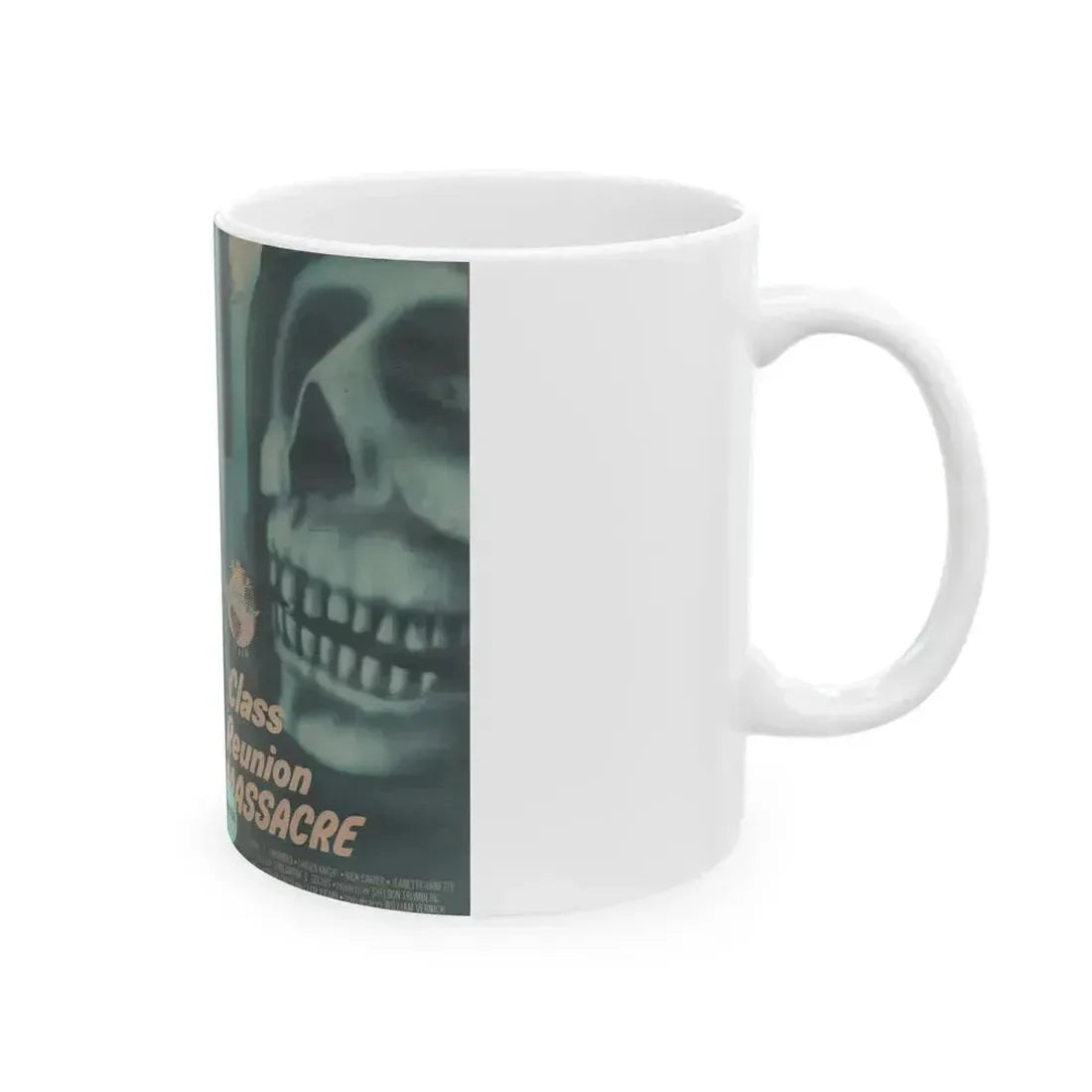 CLASS REUNION MASSACRE (VHS COVER) - White Coffee Mug - Go Mug Yourself