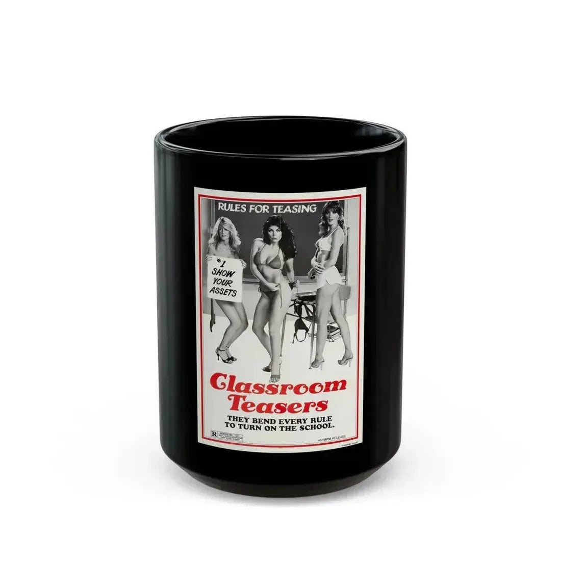CLASSROOM TEASERS 1976 Movie Poster - Black Coffee Mug 15oz - Go Mug Yourself