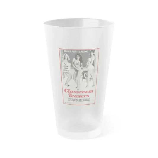 CLASSROOM TEASERS 1976 Movie Poster - Frosted Pint Glass 16oz 16oz Frosted - Go Mug Yourself
