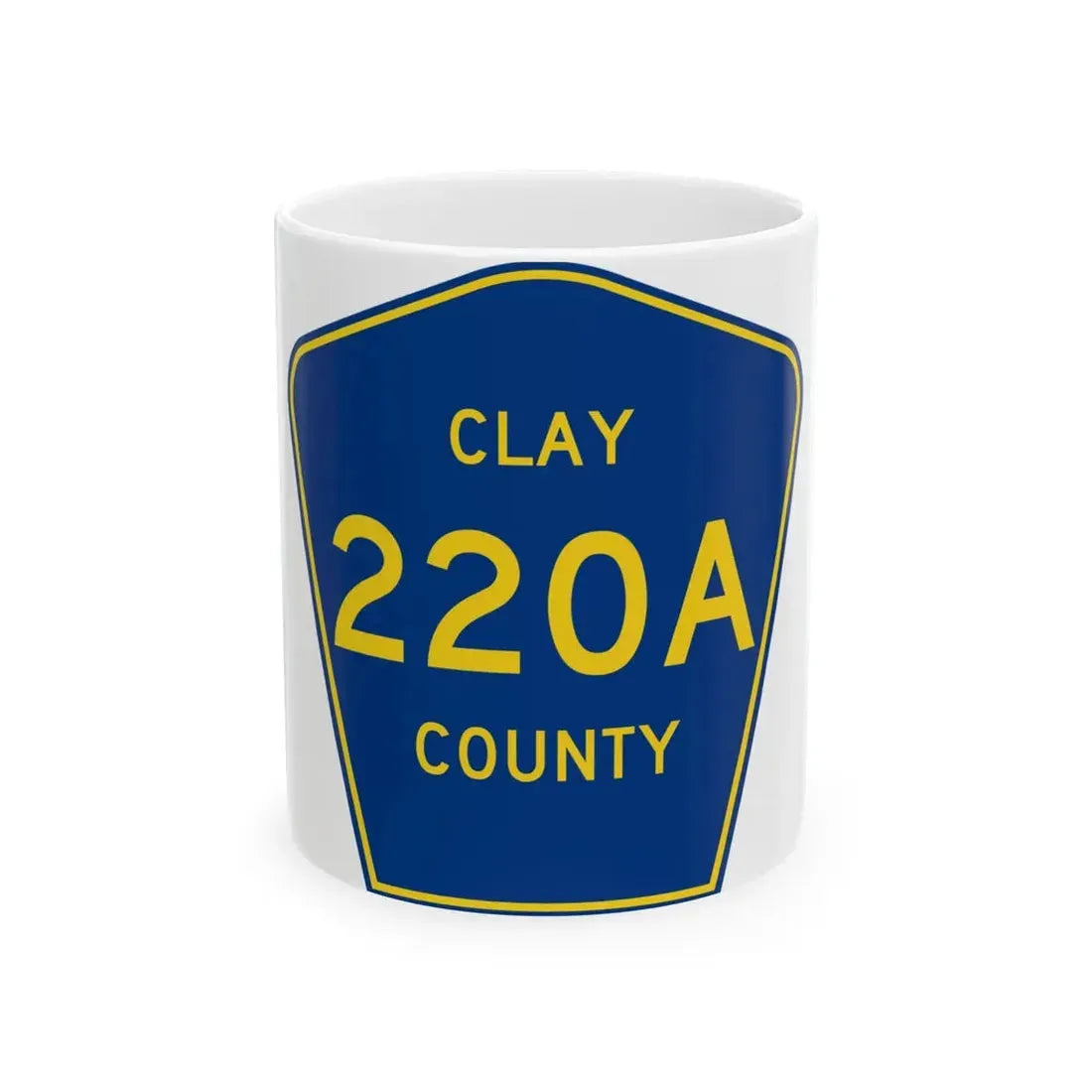 Clay County 220A (Florida) (Road Sign) White Coffee Mug 11oz - Go Mug Yourself