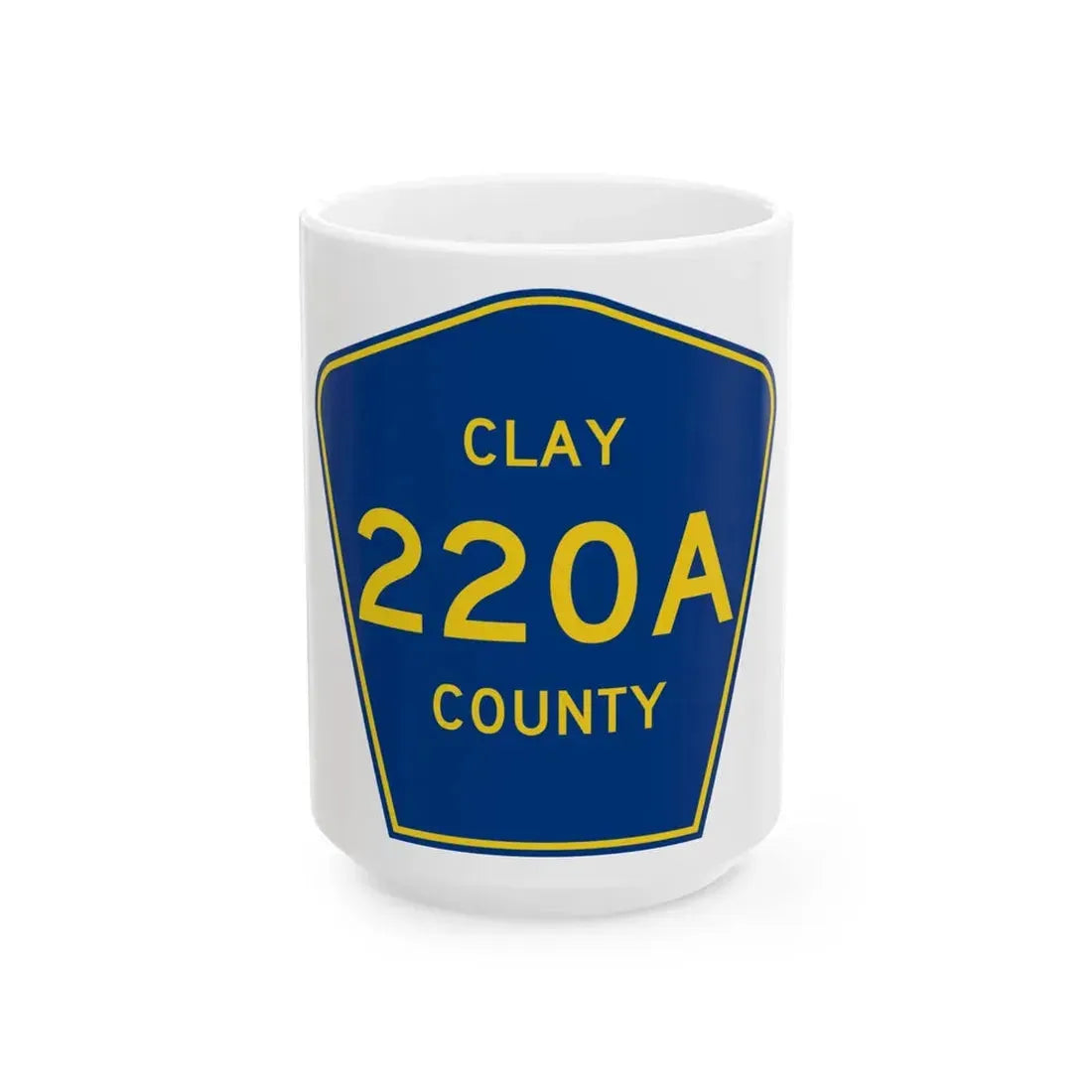 Clay County 220A (Florida) (Road Sign) White Coffee Mug 15oz - Go Mug Yourself