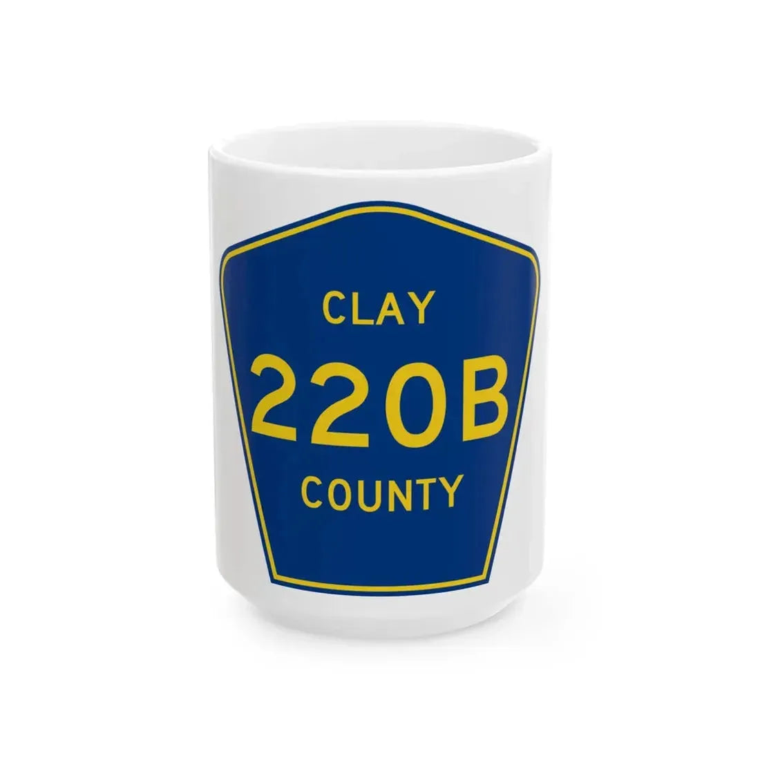 Clay County 220B (Florida) (Road Sign) White Coffee Mug 15oz - Go Mug Yourself