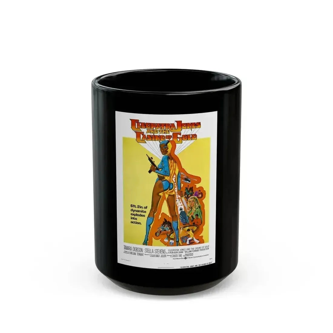 CLEOPATRA JONES AND THE CASINO OF GOLD 1975 Movie Poster - Black Coffee Mug 15oz - Go Mug Yourself