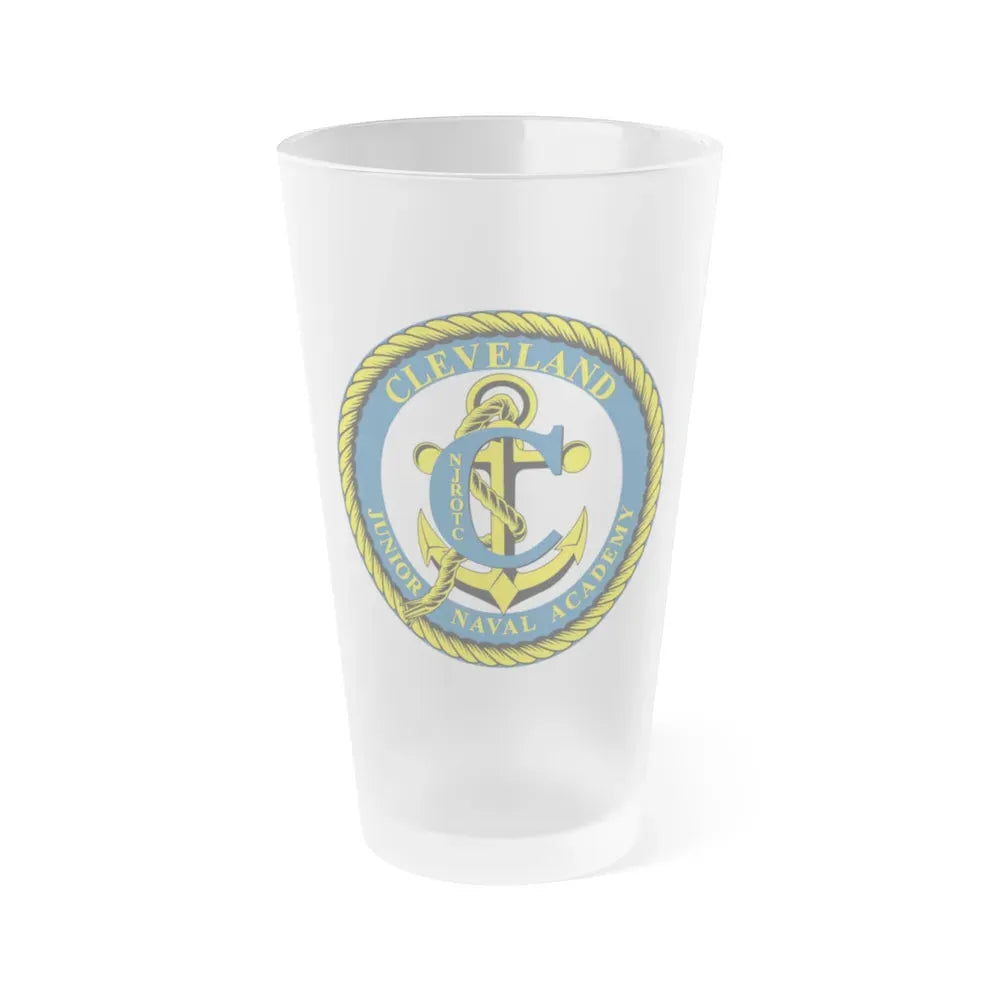 Cleveland Junior Naval Academy (U.S. Navy) Frosted Pint Glass 16oz Default Title - Go Mug Yourself