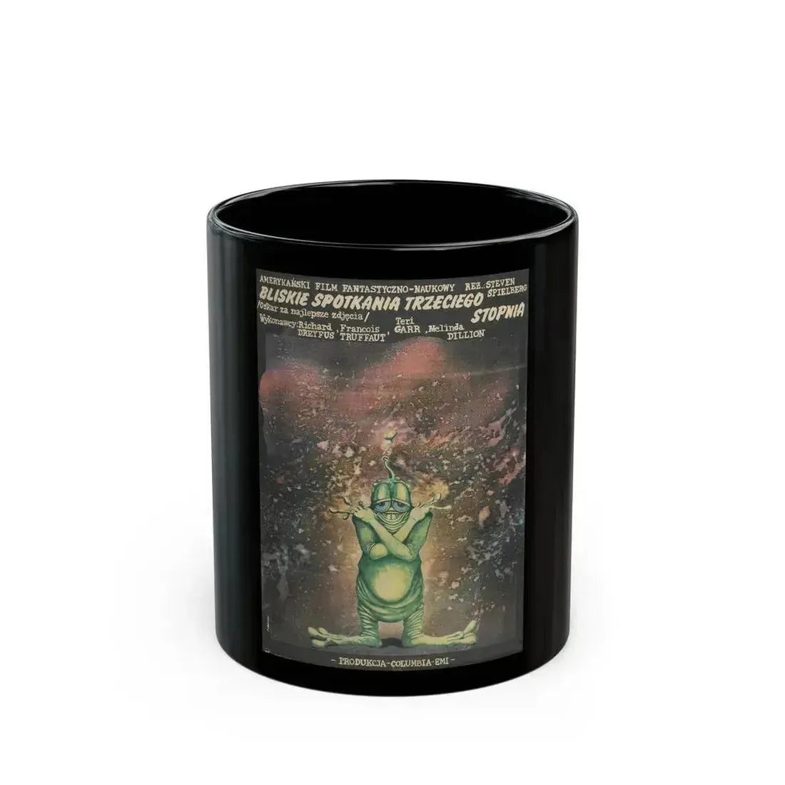 CLOSE ENCOUNTERS OF THE THIRD KIND (polish) 1977 Movie Poster - Black Coffee Mug 11oz - Go Mug Yourself
