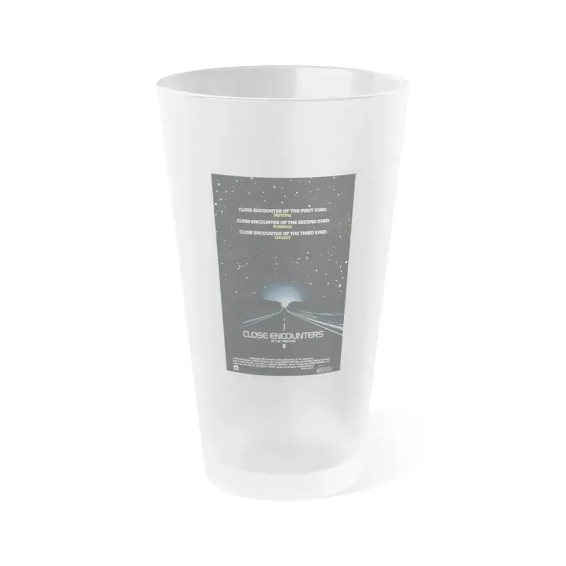 CLOSE ENCOUNTERS OF THE THIRD KIND (teaser) 1977 Movie Poster - Frosted Pint Glass 16oz 16oz Frosted - Go Mug Yourself