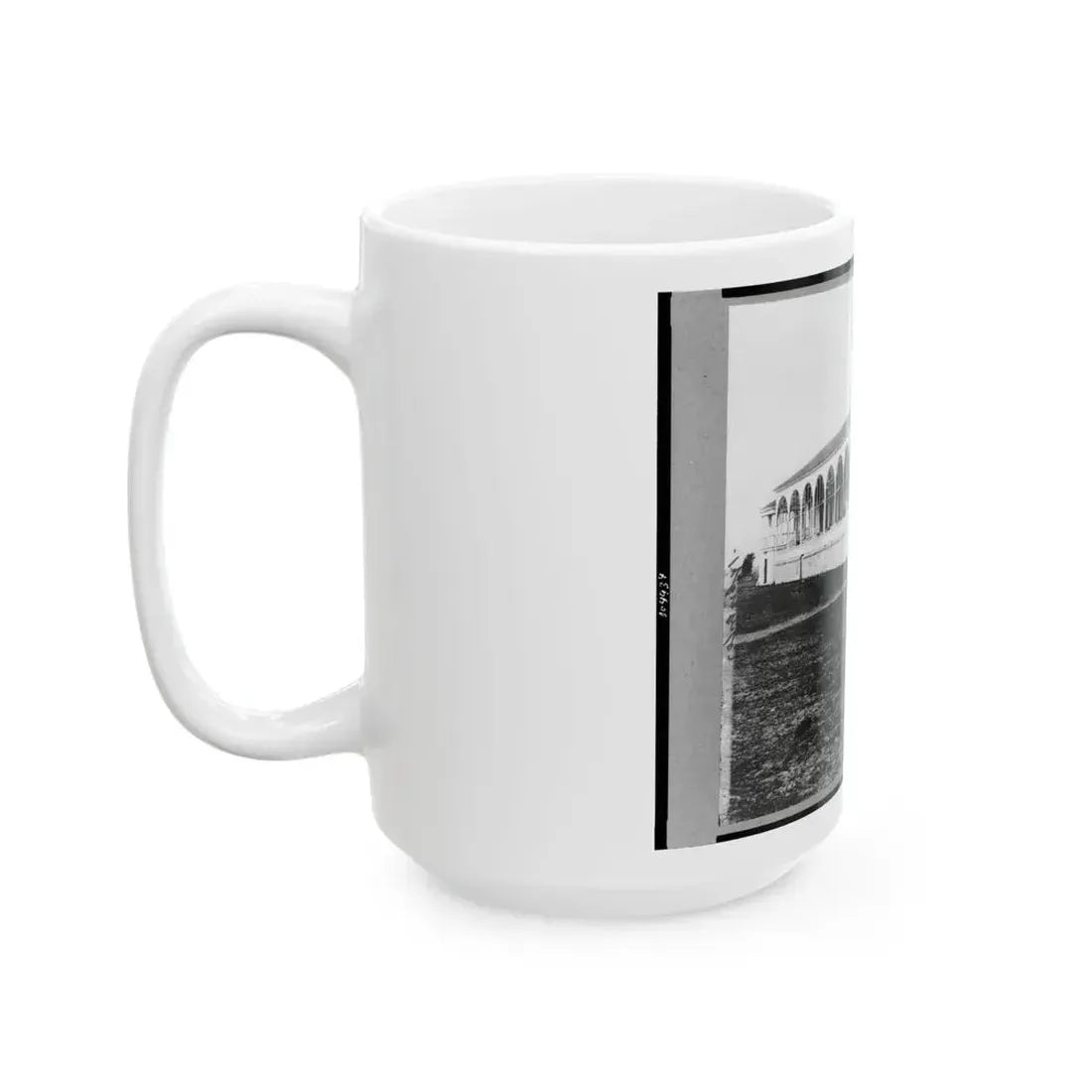 Club House Race Course, Where Federal Officers Were Confined, Charleston, S.C., April 1865 (U.S. Civil War) White Coffee Mug - Go Mug Yourself