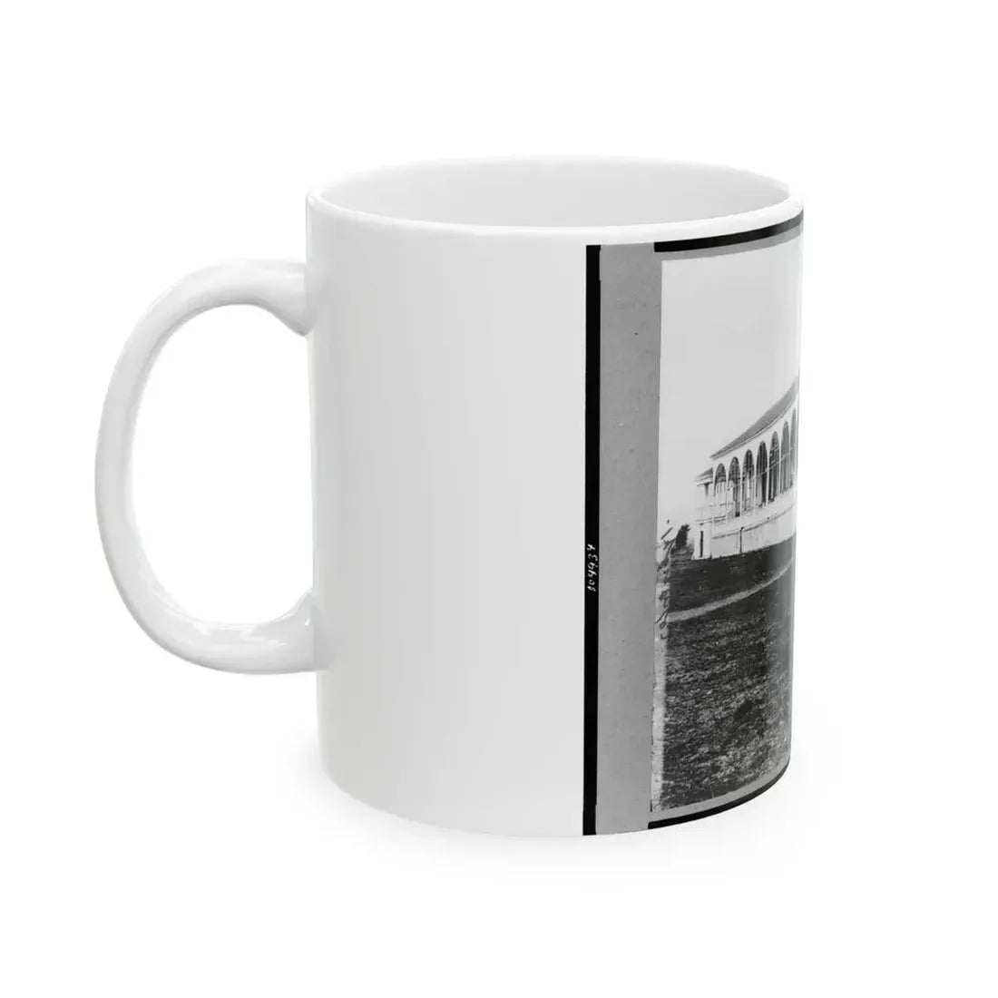 Club House Race Course, Where Federal Officers Were Confined, Charleston, S.C., April 1865 (U.S. Civil War) White Coffee Mug - Go Mug Yourself