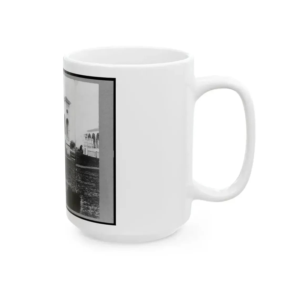 Club House Race Course, Where Federal Officers Were Confined, Charleston, S.C., April 1865 (U.S. Civil War) White Coffee Mug - Go Mug Yourself