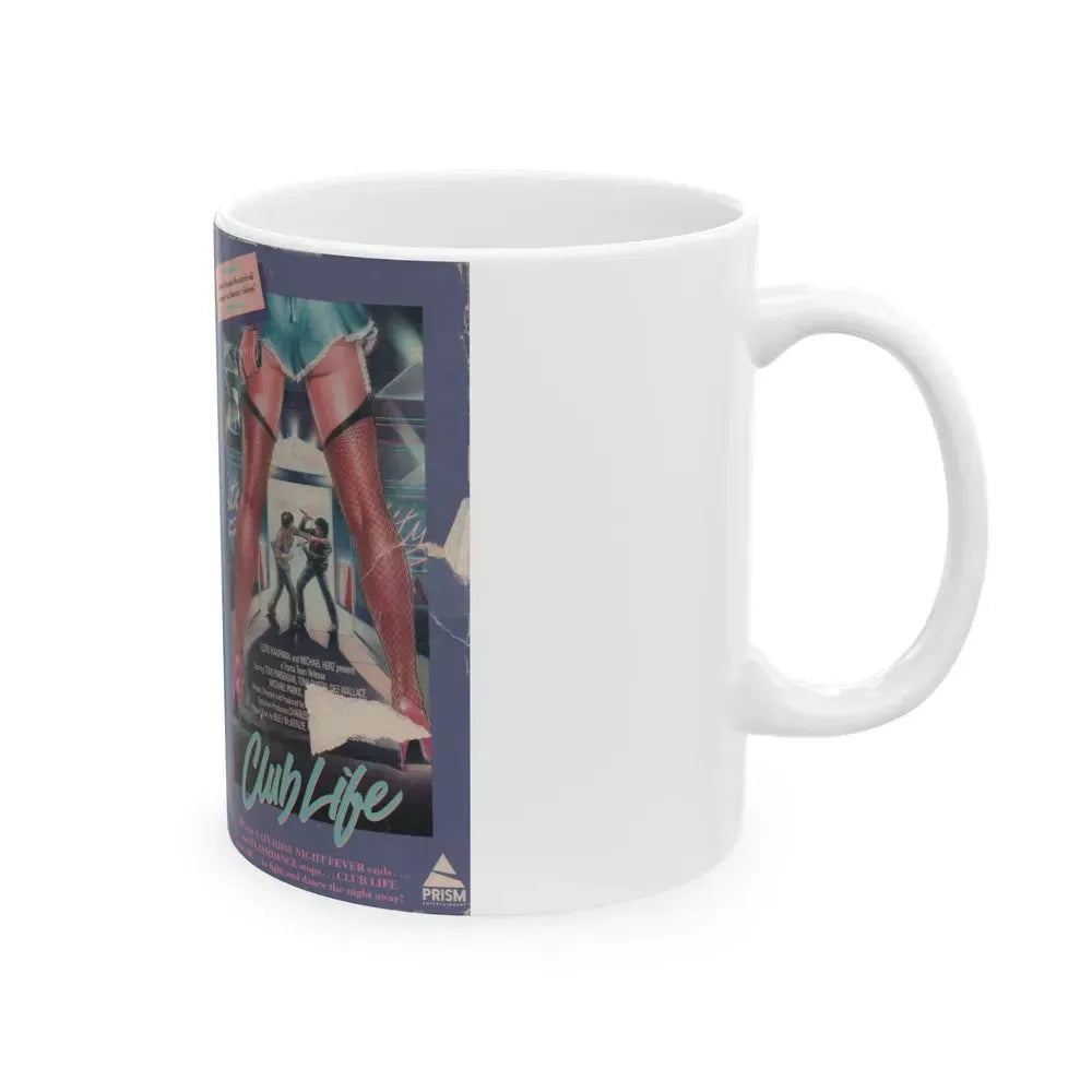CLUB LIFE (VHS COVER) - White Coffee Mug - Go Mug Yourself
