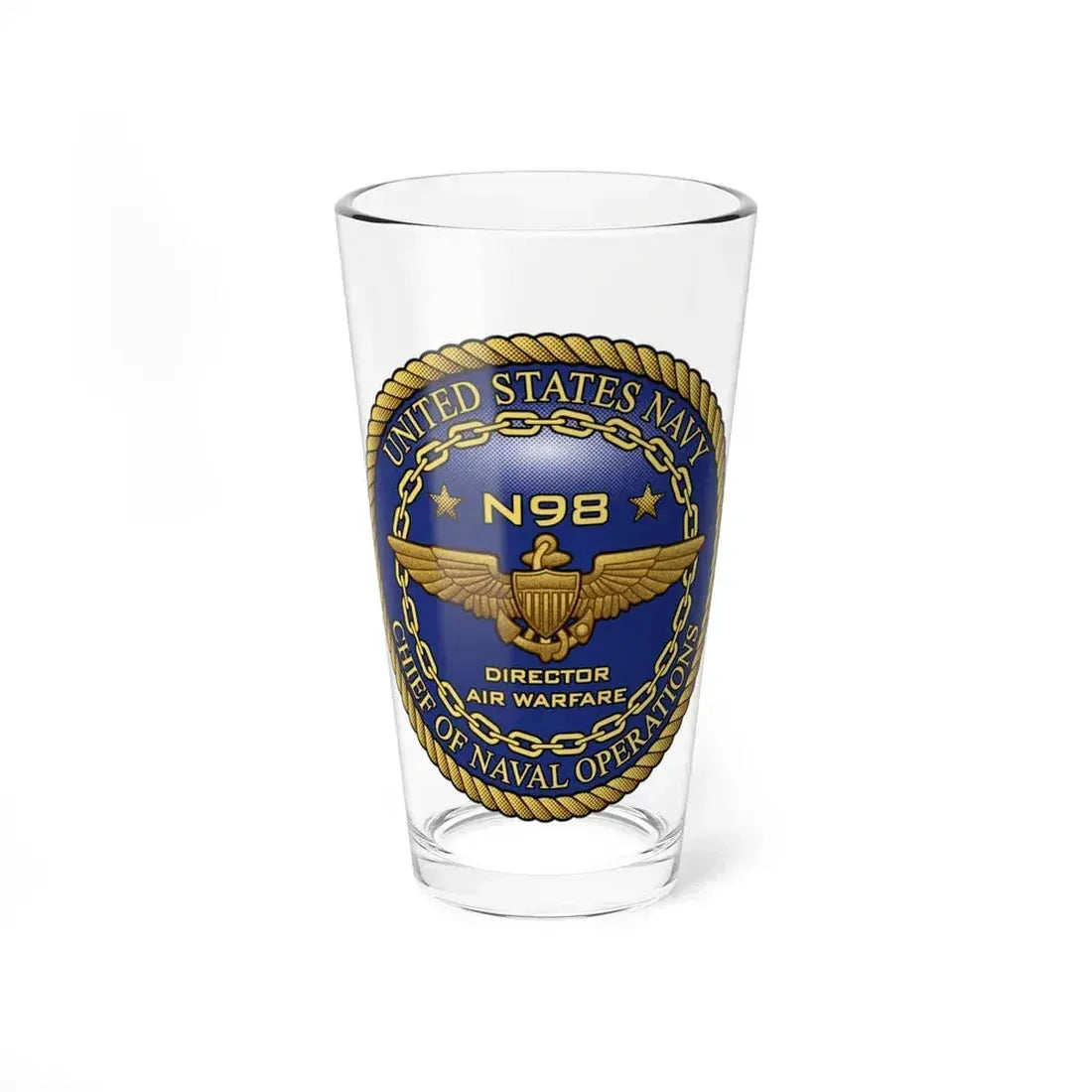 CNO Chief of Naval Operations N98 Dir Air Warfa (U.S. Navy) Pint Glass 16oz - Go Mug Yourself
