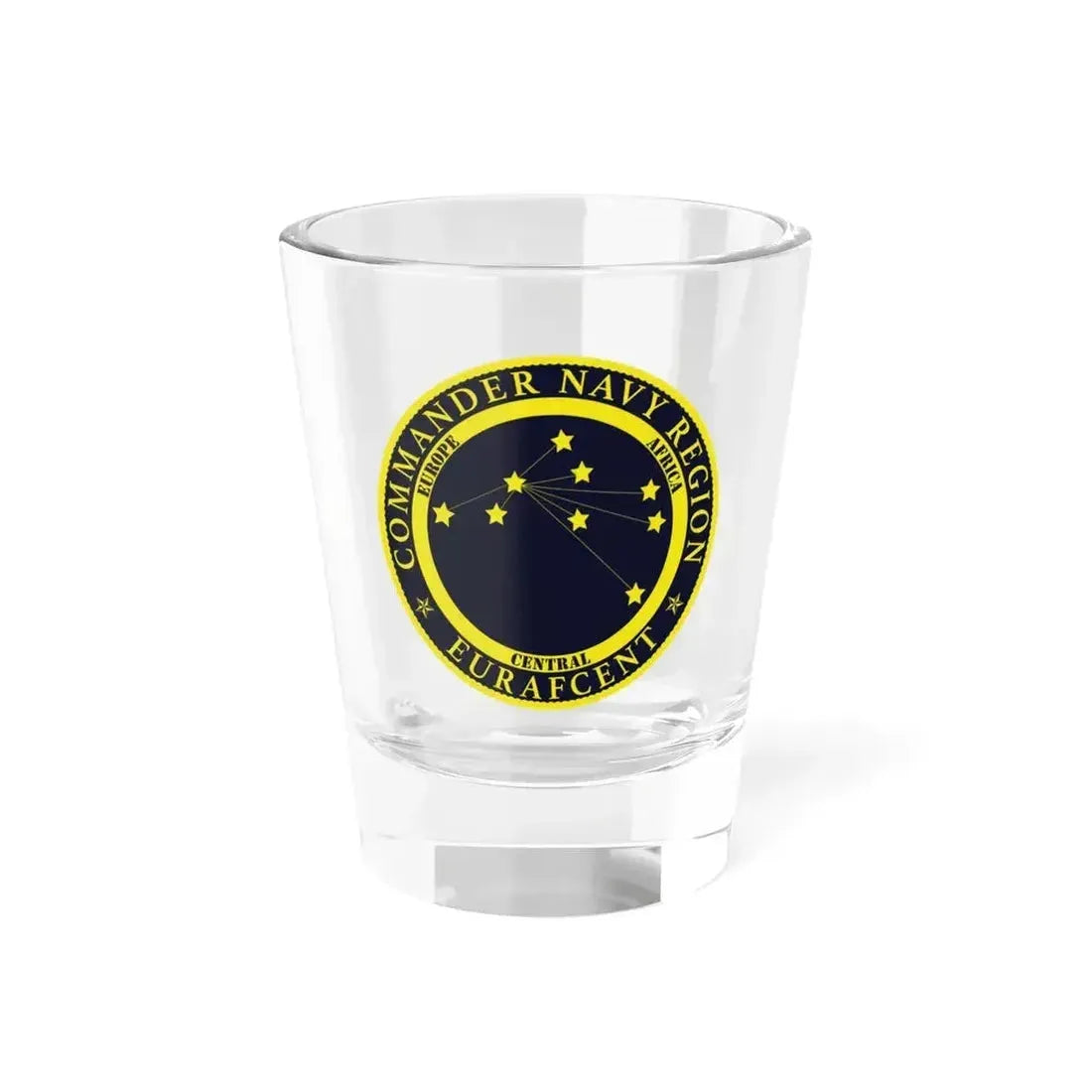 CNR EURAFCENT Commander Navy Region Europe Africa Central (U.S. Navy) Shot Glass 1.5oz 1.5oz - Go Mug Yourself