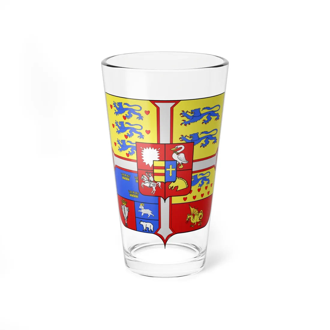 COA dk Kings of Danemark 1819-1903 (Denmark) (Coat of Arms) Pint Glass 16oz - Go Mug Yourself
