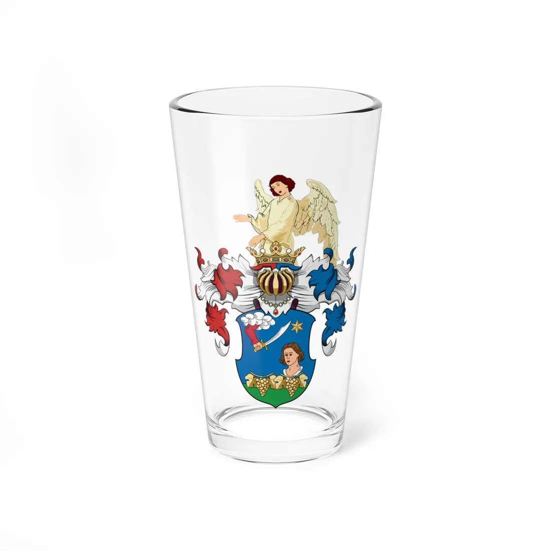 Coa Hungary Family Fuzy (Hungary) (Coat of Arms) Pint Glass 16oz - Go Mug Yourself